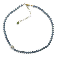 Cordelia Blue Fluorite and Keshi pearl necklace