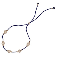 Dena Freshwater Pearl and Silk adjustable bracelet