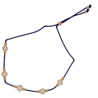 Dena Freshwater Pearl and Silk adjustable bracelet