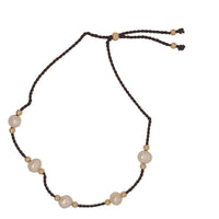 Dena Freshwater Pearl and Silk adjustable bracelet
