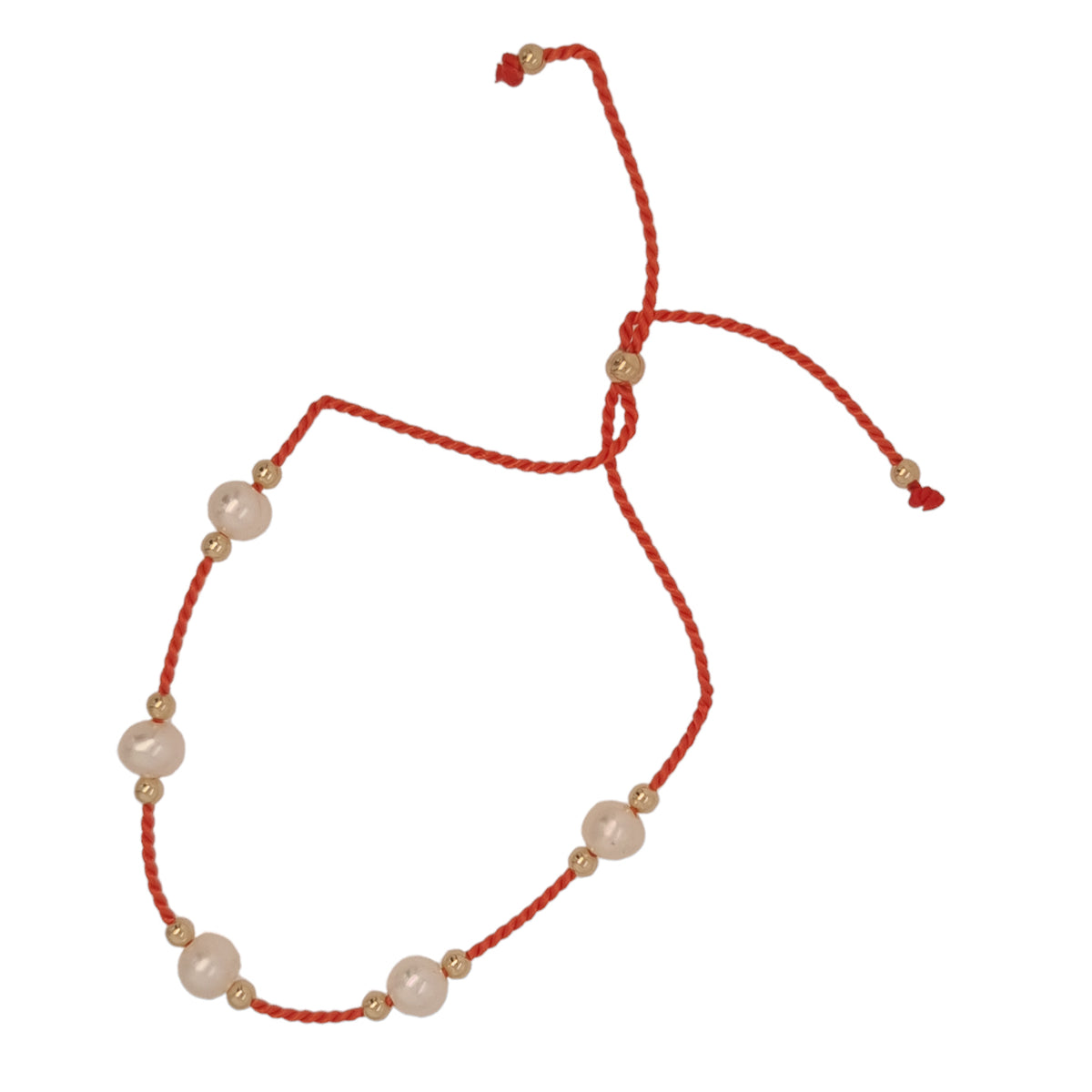 Dena Freshwater Pearl and Silk adjustable bracelet