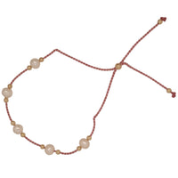Dena Freshwater Pearl and Silk adjustable bracelet