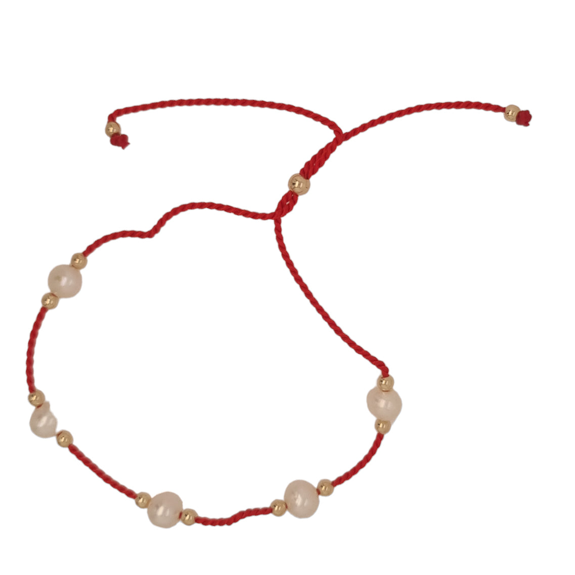 Dena Freshwater Pearl and Silk adjustable bracelet