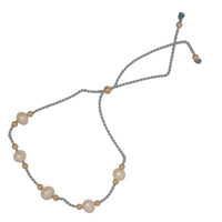 Dena Freshwater Pearl and Silk adjustable bracelet