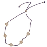 Dena Freshwater Pearl and Silk adjustable bracelet