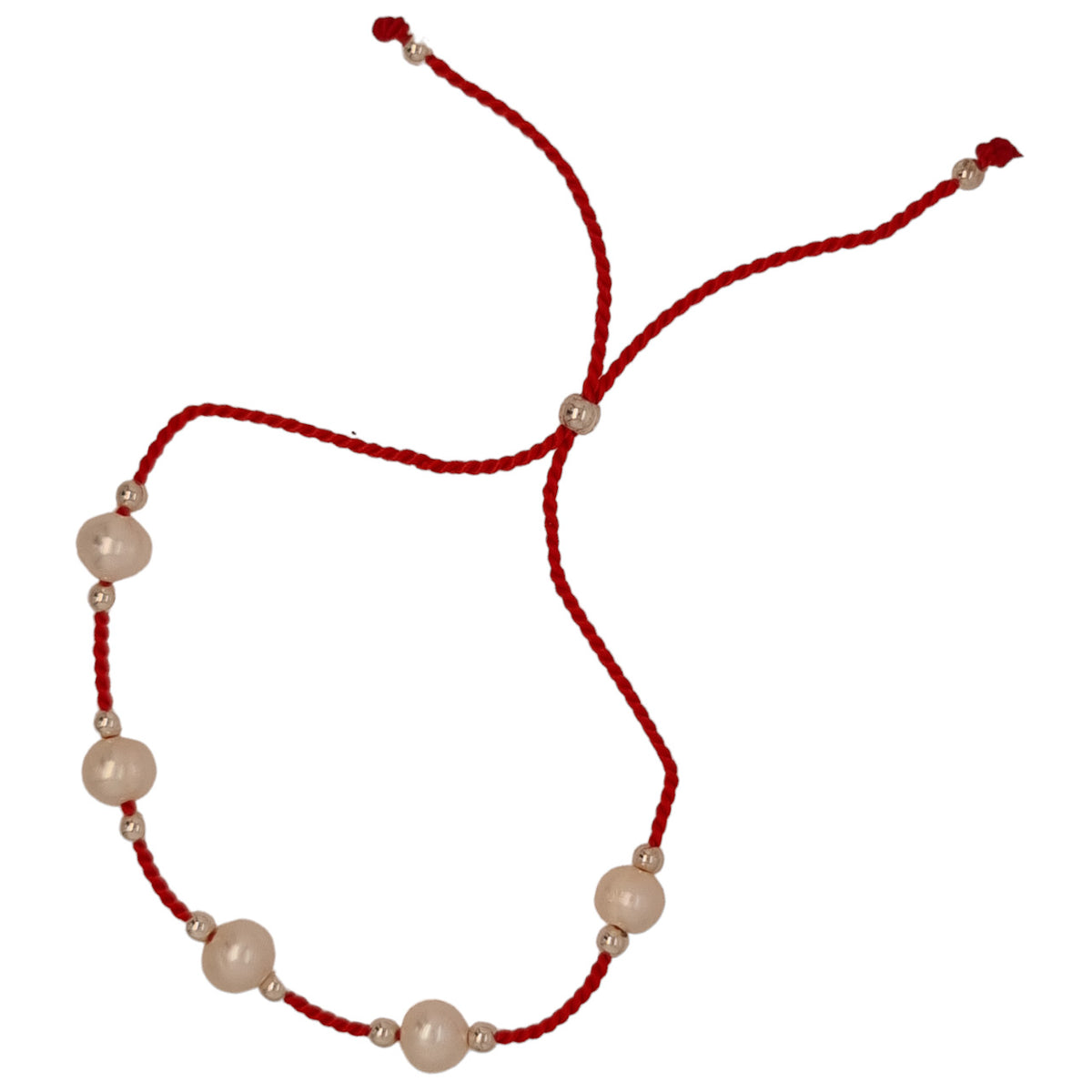 Dena Freshwater Pearl and Silk adjustable bracelet