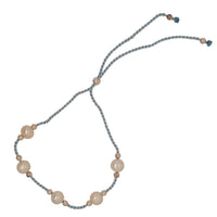 Dena Freshwater Pearl and Silk adjustable bracelet