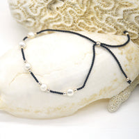 Dena Freshwater Pearl and Silk adjustable bracelet