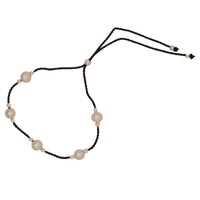 Dena Freshwater Pearl and Silk adjustable bracelet