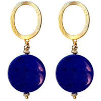 Eden Lapis Lazuli Open Circle Stud Earrings