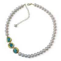 Elowen Turquoise and Pearl Necklace