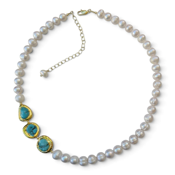Elowen Turquoise and Pearl Necklace