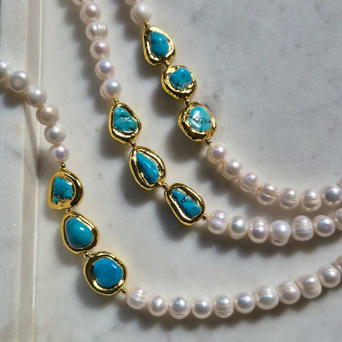 Elowen Turquoise and Pearl Necklace