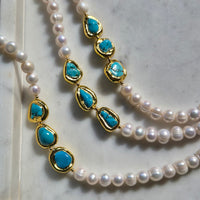 Elowen Turquoise and Pearl Necklace