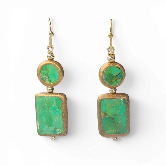 Federico Green Turquoise Earrings