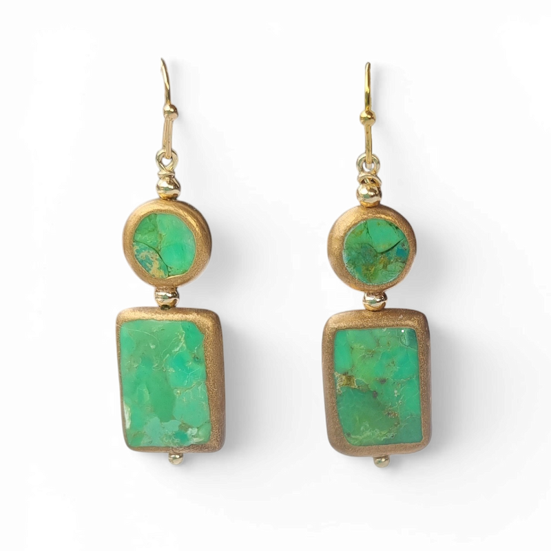 Federico Green Turquoise Earrings