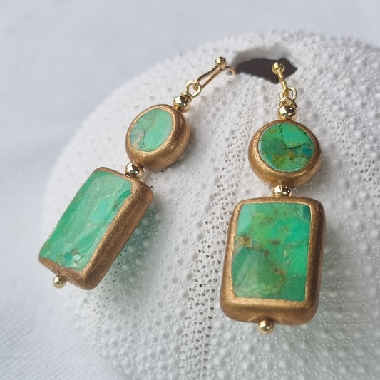 Federico Green Turquoise Earrings