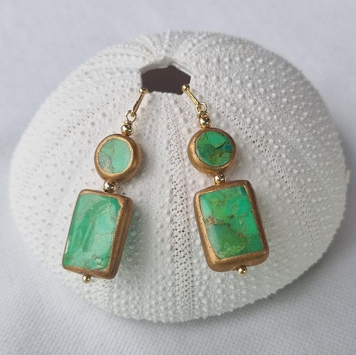Federico Green Turquoise Earrings