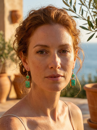 Federico Green Turquoise Earrings