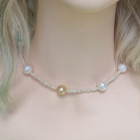 Freshwater Keshi Pearl and South Sea Pearl Necklace