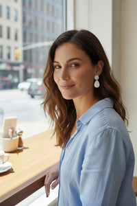 Halo Mother of Pearl Earrings