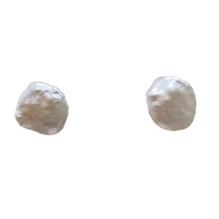 Iris Freshwater Keshi Pearl Sterling Silver stud earrings with add on drops