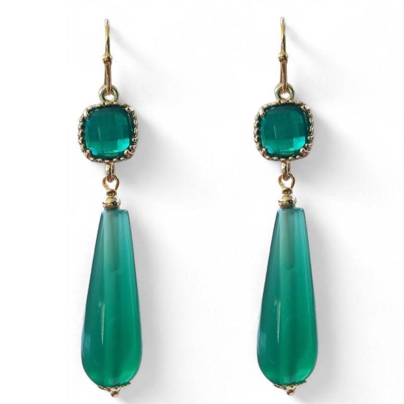 Jessi Green Onyx Earrings