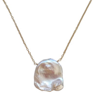 Keshi Freshwater Pearl 14k Gold filled or Sterling Silver Chain Necklace
