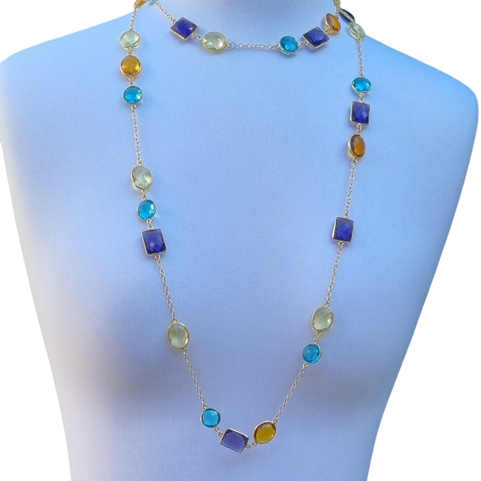 Kirsten Gemstone Chain Necklace