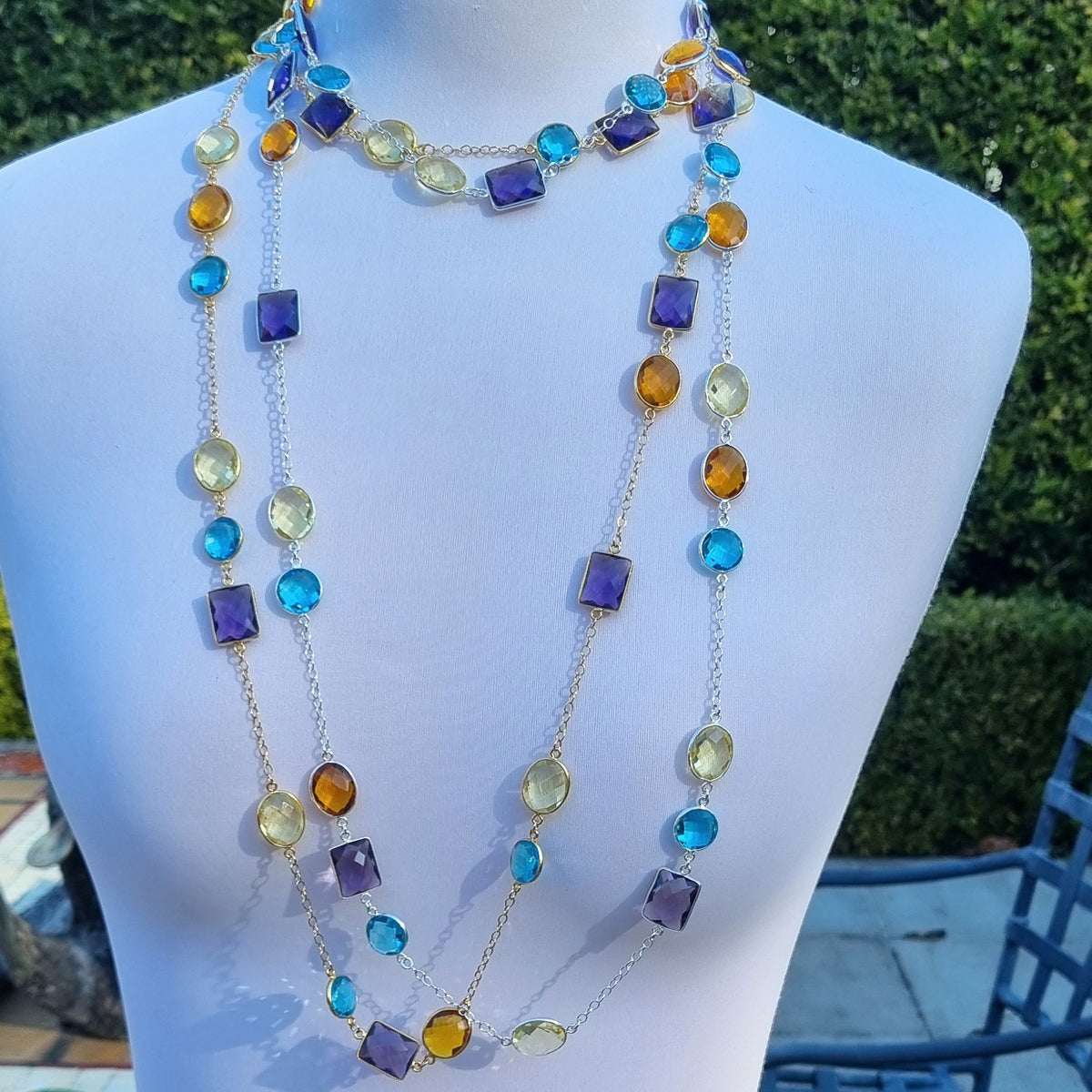 Kirsten Gemstone Chain Necklace