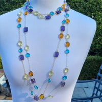 Kirsten Gemstone Chain Necklace