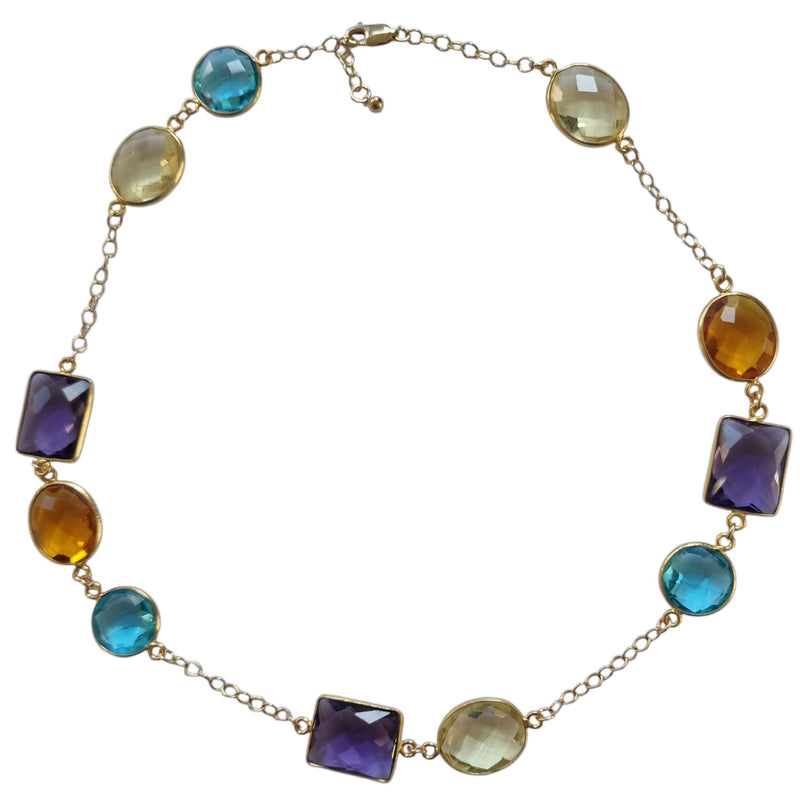 Kirsten Gemstone Chain Necklace