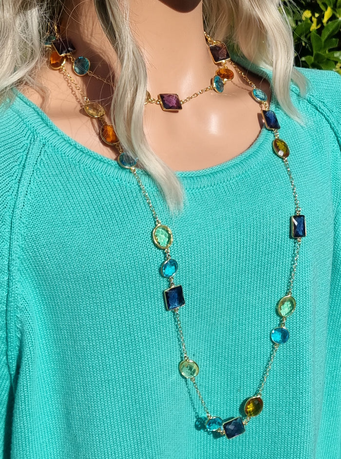 Kirsten Gemstone Chain Necklace