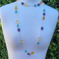 Kirsten Gemstone Chain Necklace
