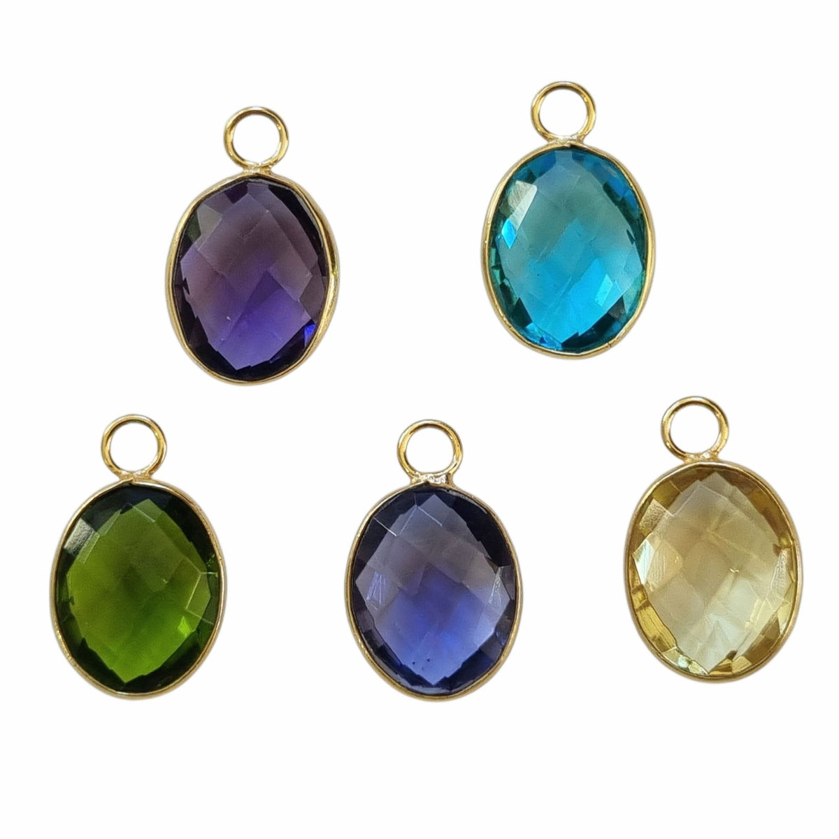 Kirsten Stud Earrings With Interchangeable sterling silver Oval Charms
