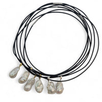 La Perla Large Baroque Pearl Sterling Silver Pendant and Leather Necklace