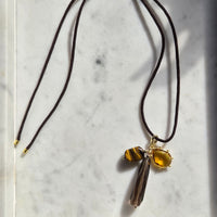La Petite Adjustable Sliding Cord necklaces-Chocolate