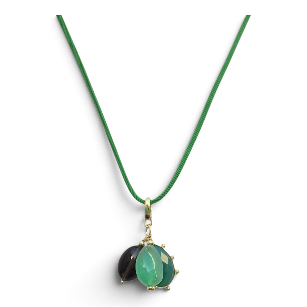 La Petite Adjustable Sliding Cord necklaces-Green