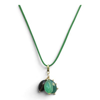 La Petite Adjustable Sliding Cord necklaces-Green