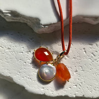 La Petite Adjustable Sliding Cord necklaces-Orange