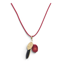 La Petite Adjustable Sliding Cord necklaces-Red