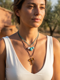 La Petite Adjustable Sliding Cord necklaces-Chocolate