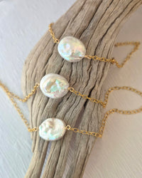 Liana Oval Freshwater Pearl Bracelet-Gold filled