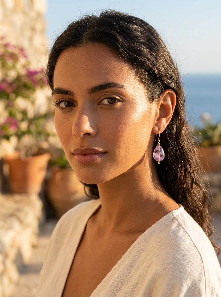 Liliana Lavender Amethyst Gold filled Earrings