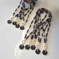 Lucerna Banded Agate and Pearl Necklace with detatchable pendant