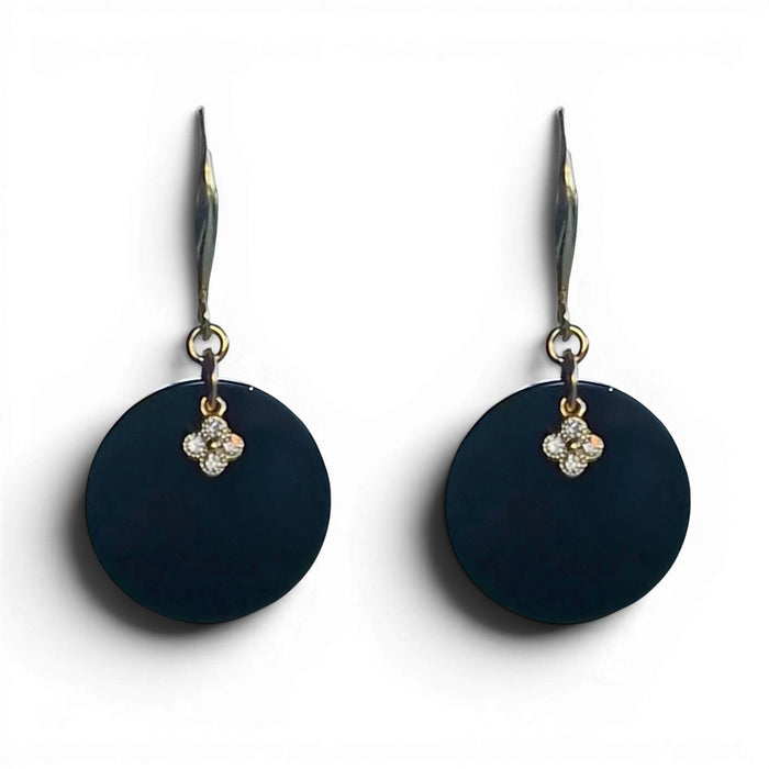 Lucerna Onyx Disc Earrings