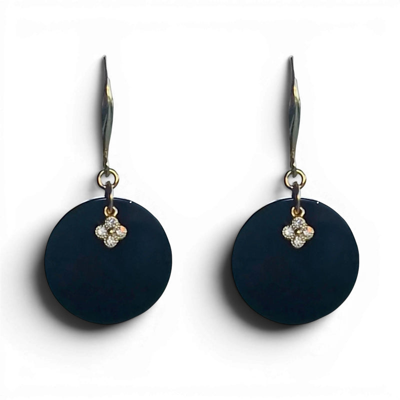 Lucerna Onyx Disc Earrings