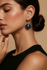 Lucerna Onyx Disc Earrings