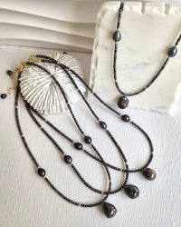 Lustrous Grey Freshwater Pearl Pendant Necklace