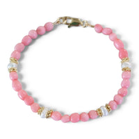 Mac Apricot Coral and Keshi Pearls Bracelet